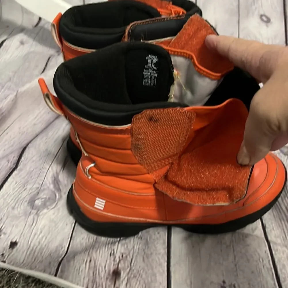 Lands End - Orange Snow Boots - Size 4